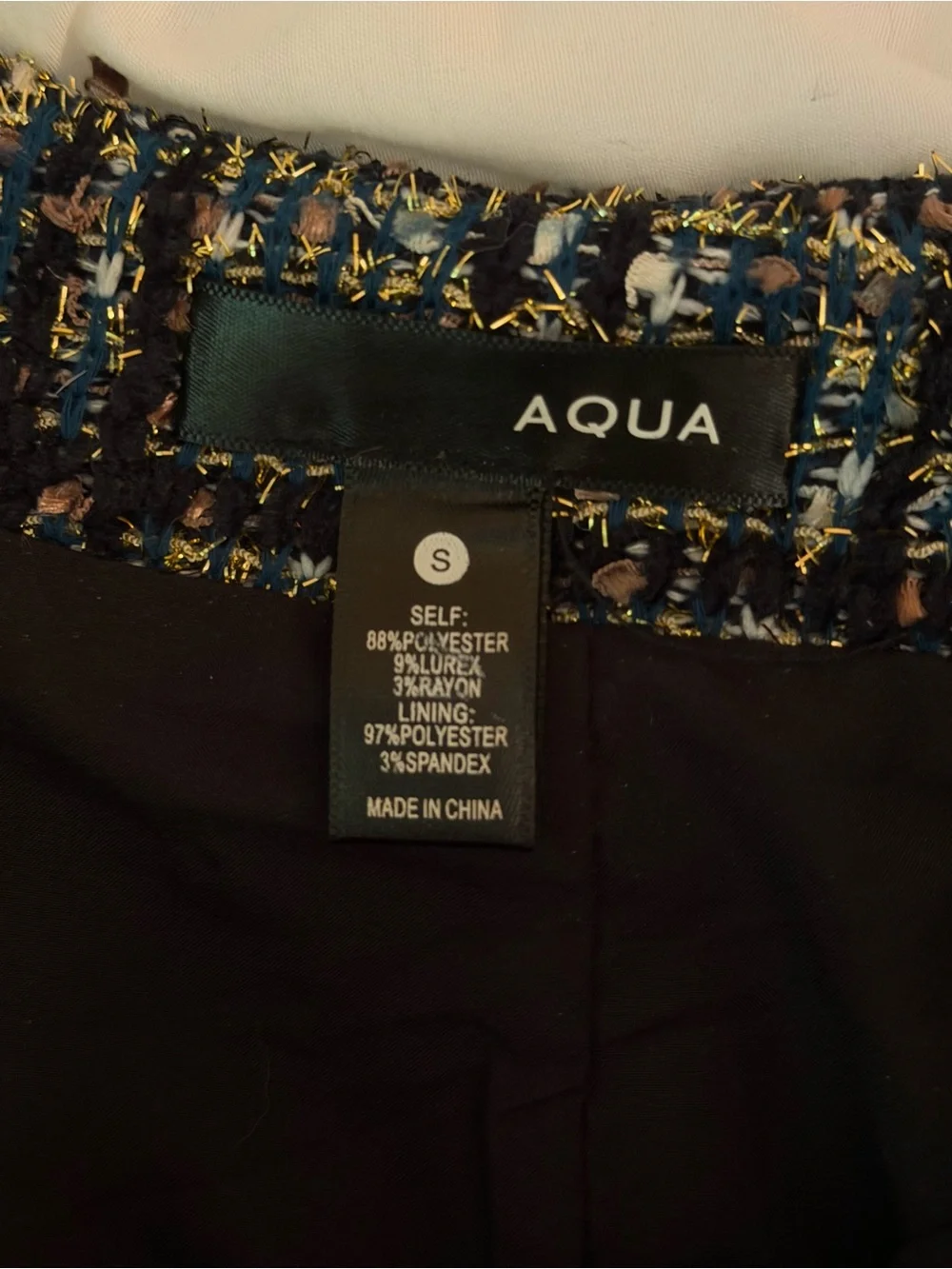 Aqua Tweed High Waisted Shorts